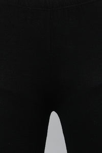 Black Textured Acrylic Skinny Fit Tights
