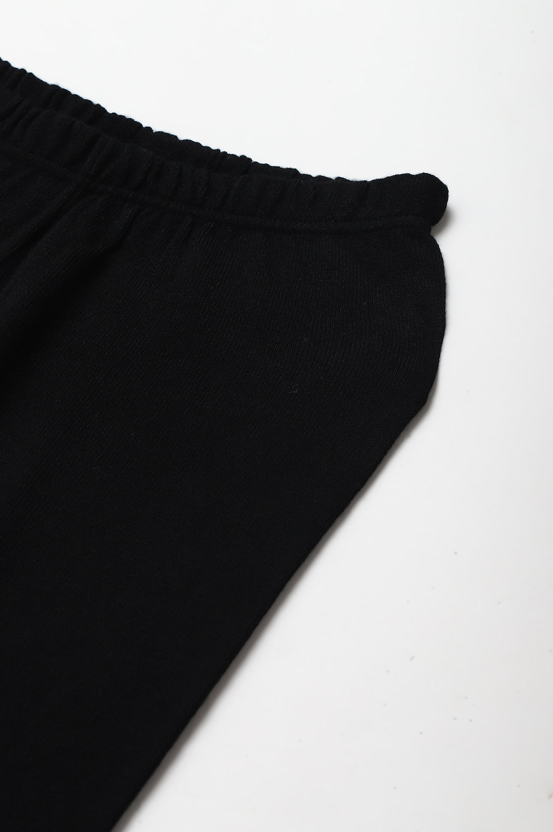 Black Textured Acrylic Skinny Fit Tights
