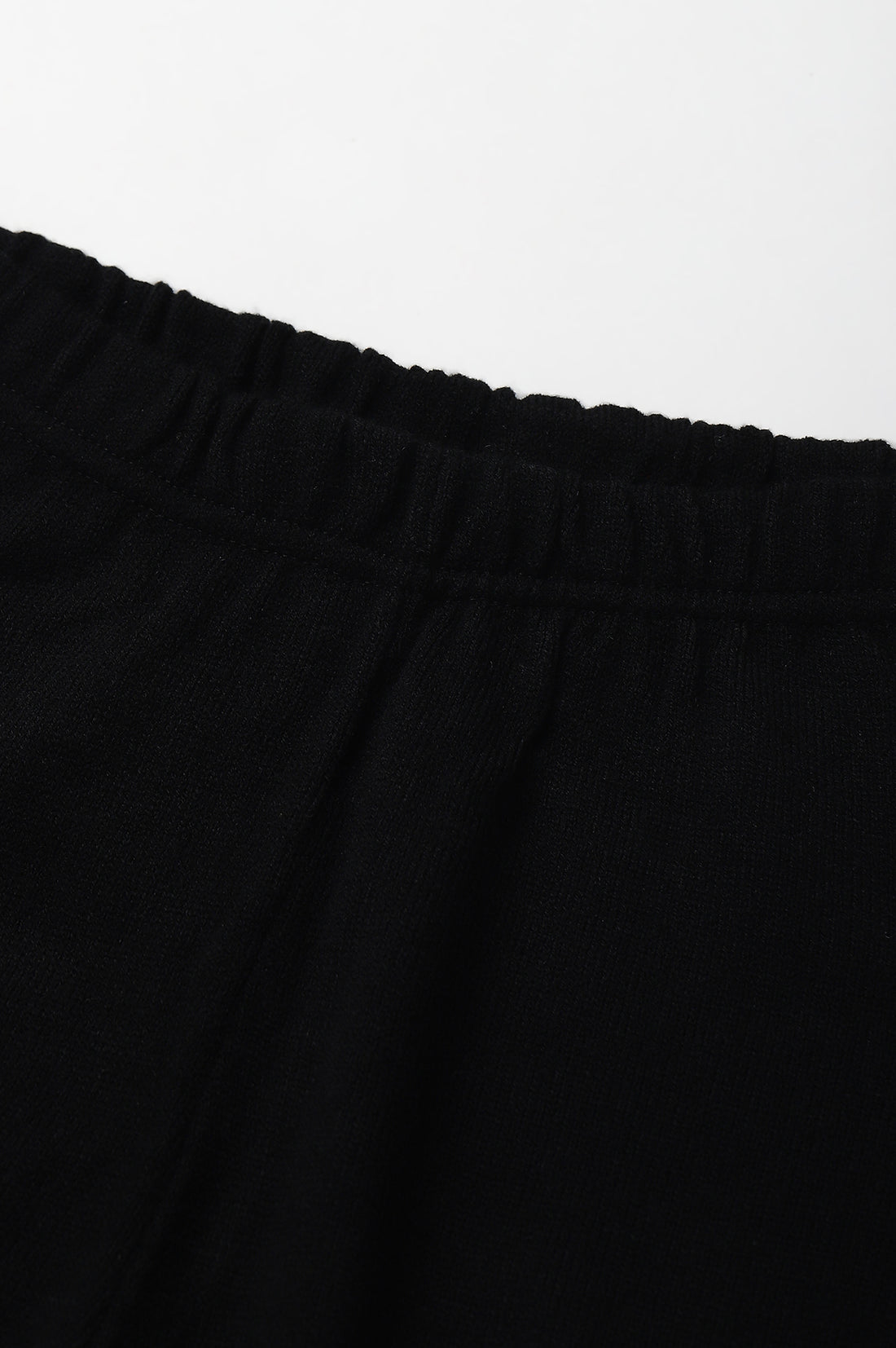 Black Textured Acrylic Skinny Fit Tights