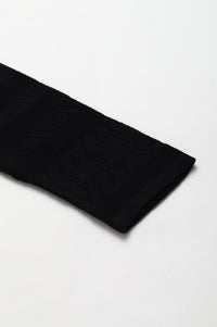 Black Textured Acrylic Skinny Fit Tights