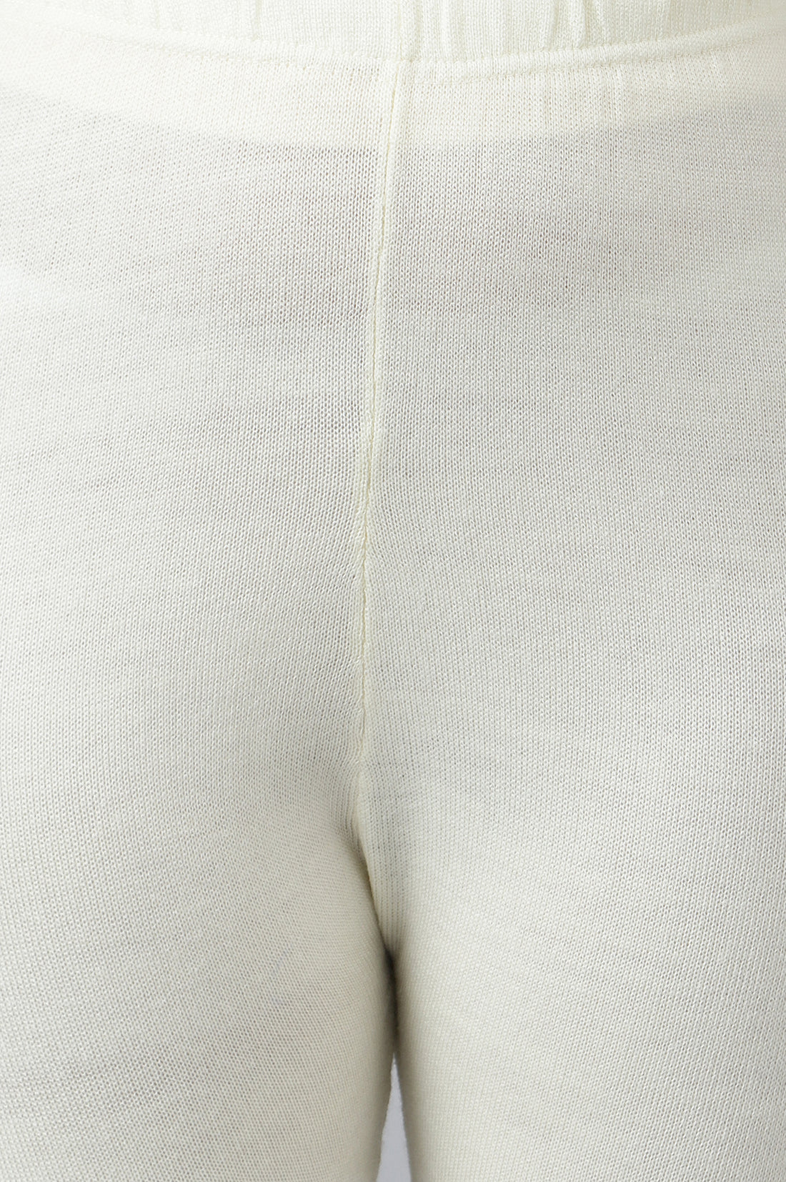 White Textured Acrylic Skinny Fit Tights