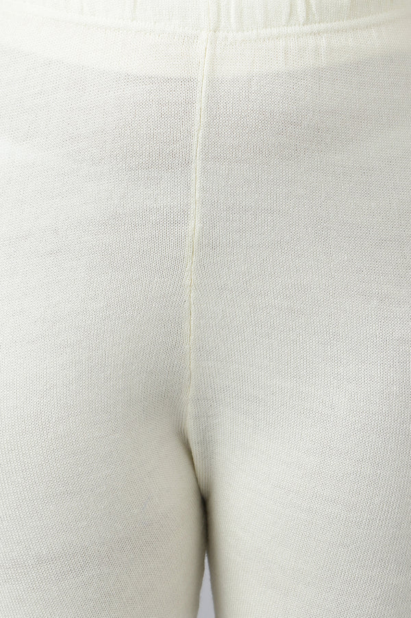 White Textured Acrylic Skinny Fit Tights