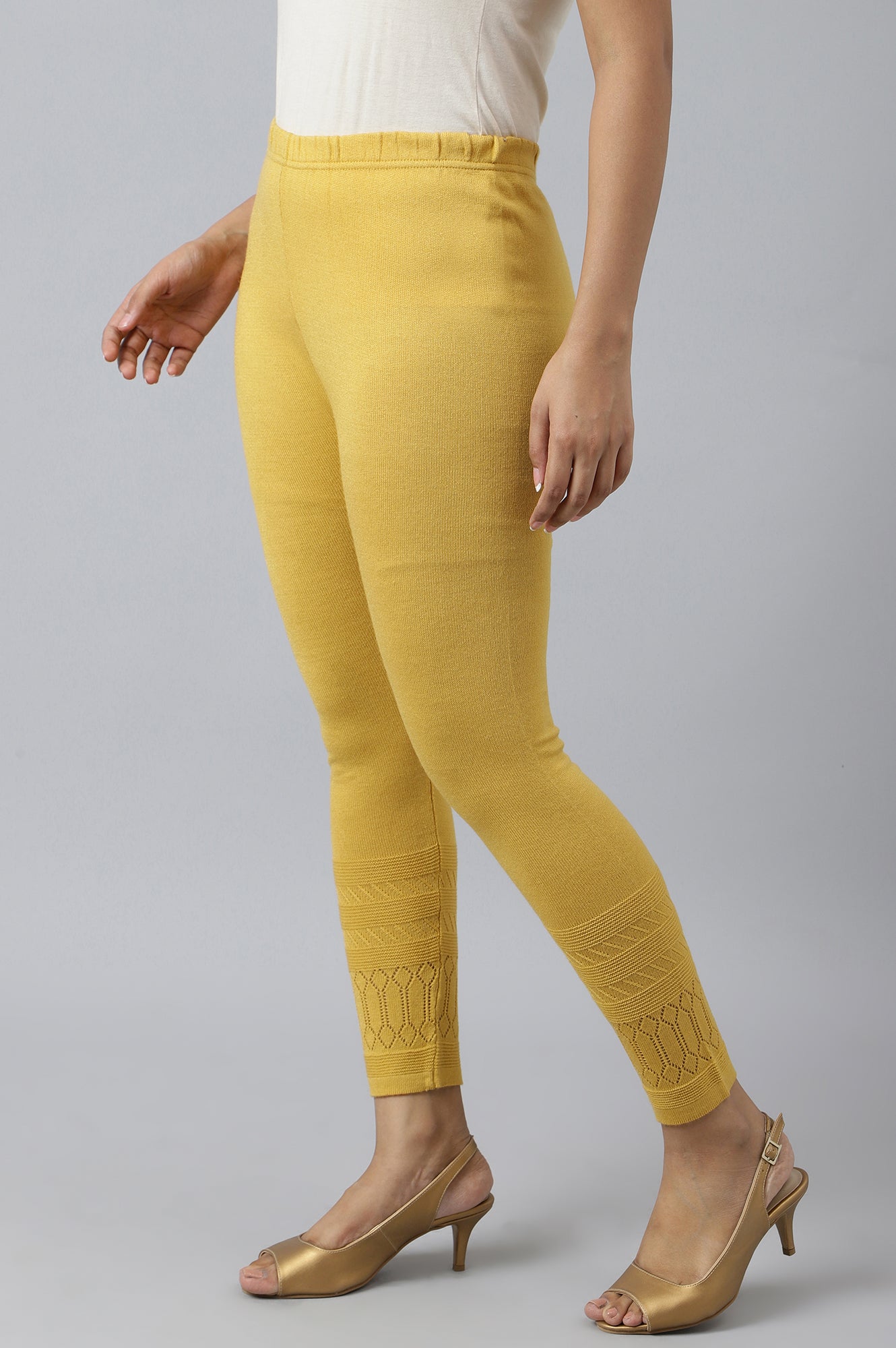 Yellow Acrylic Winter Tights