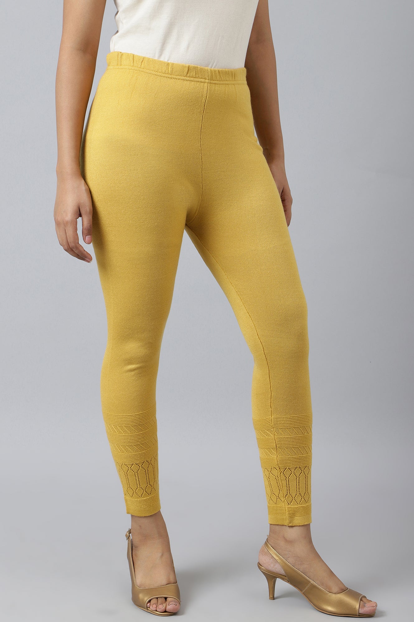 Yellow Acrylic Winter Tights