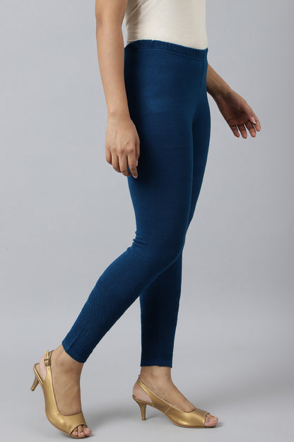 Blue Acrylic Winter Tights