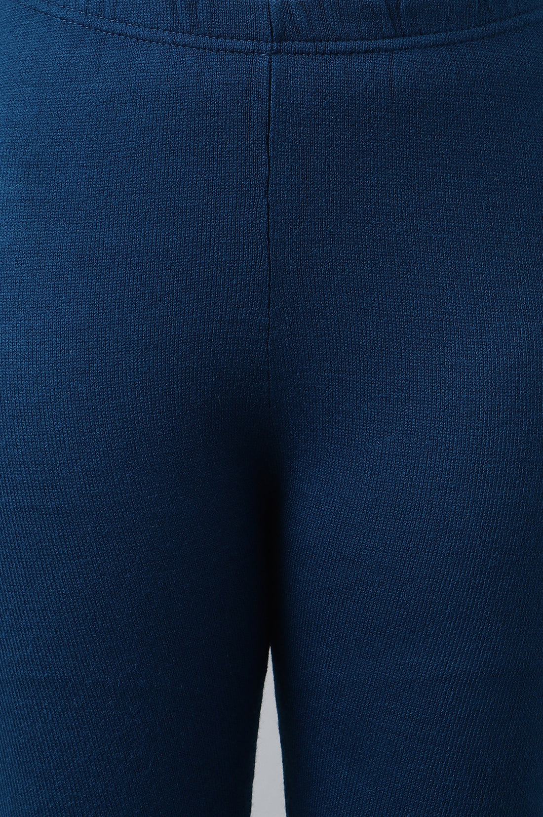 Blue Solid Skinny Acrylic Tights