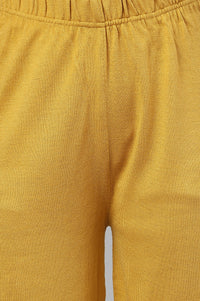 Yellow Ankle Length Straight Winter Palazzo