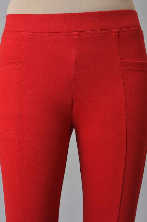 Maroon Solid Winter Tights