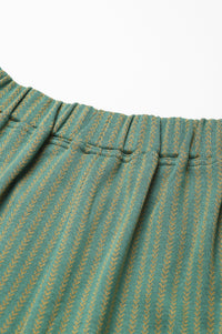 Green Straight Jacquard Winter Palazzo