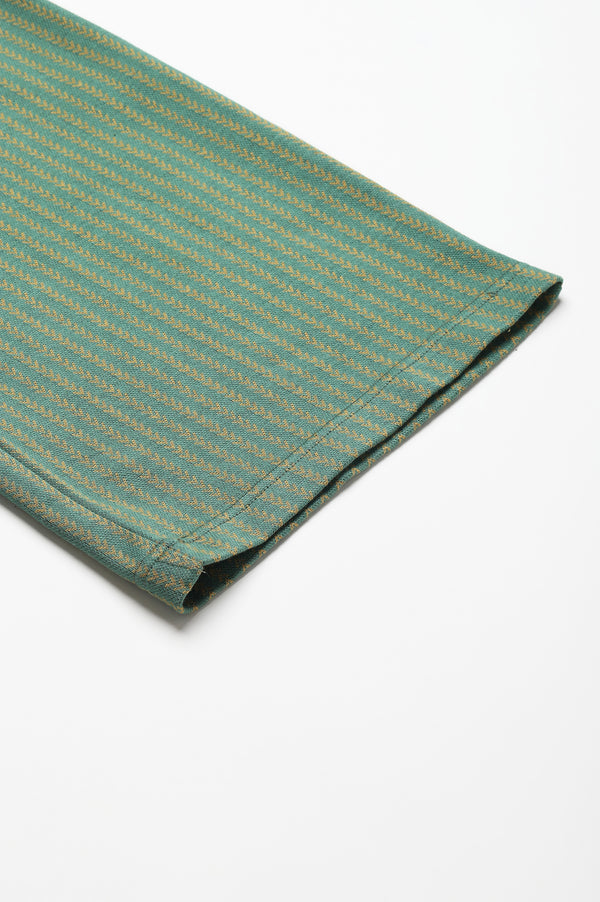 Green Straight Jacquard Winter Palazzo