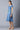 Blue Circular Floral Printed Dress In Round Neck