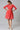Red Floral Printed Flared Dress