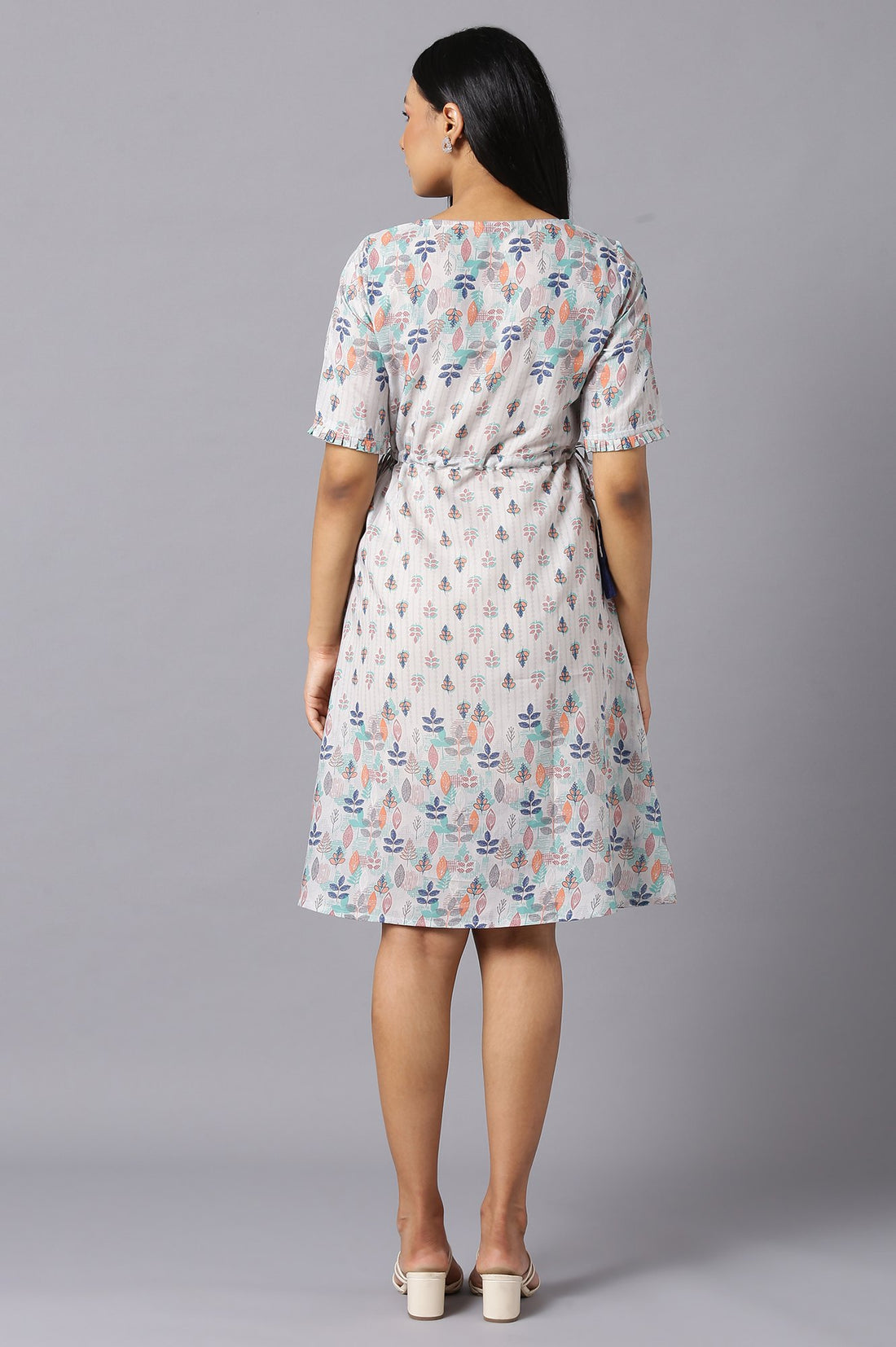 Aure Collection By Aurelia Grey Printed Dress