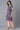 Blue Floral Print kurta and Peach Trousers Set