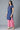 Dark Blue Embroidered kurta In Round Neck With Pink Straight Palazzo