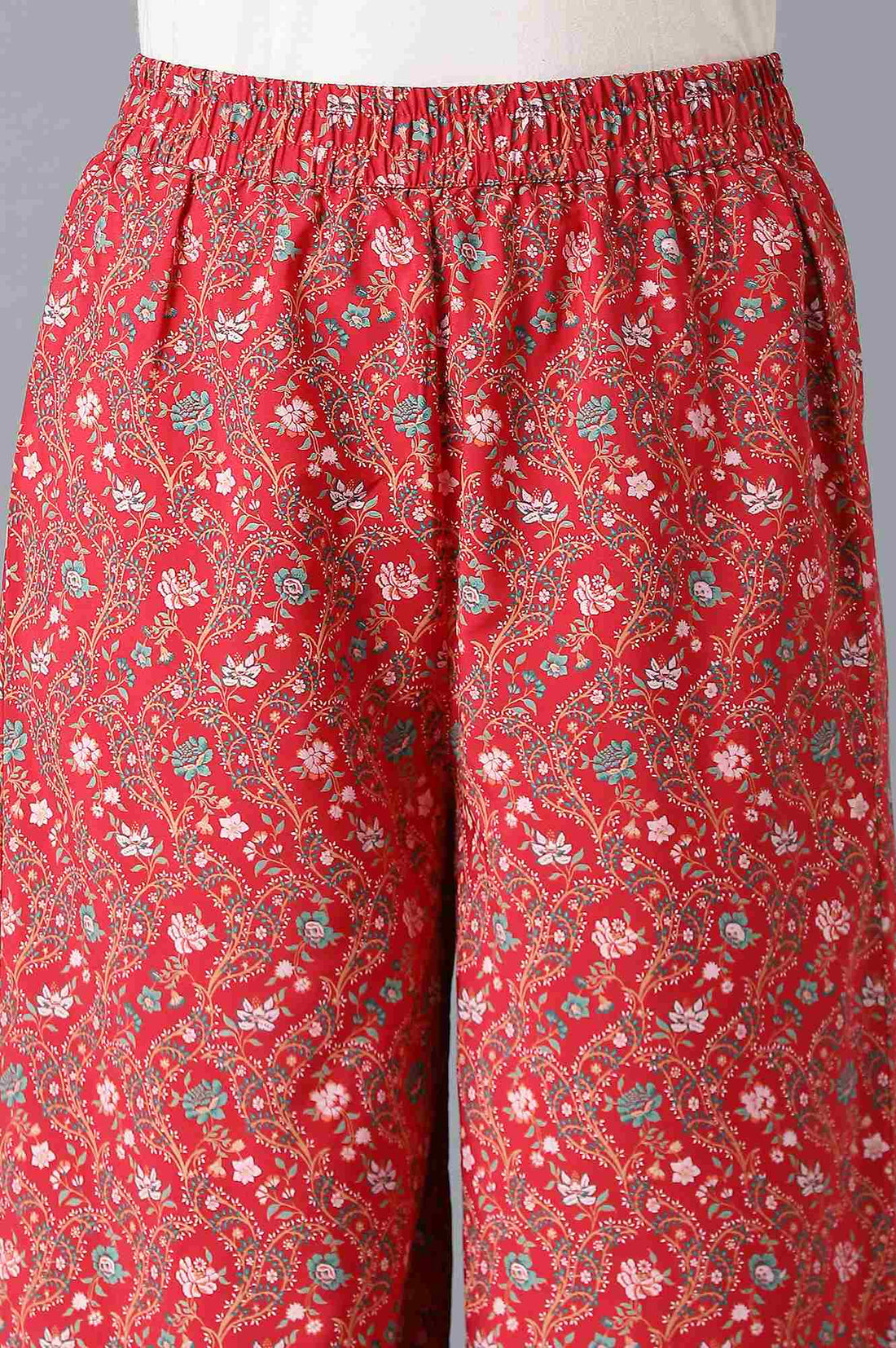 Green kurta and Red Palazzo Set