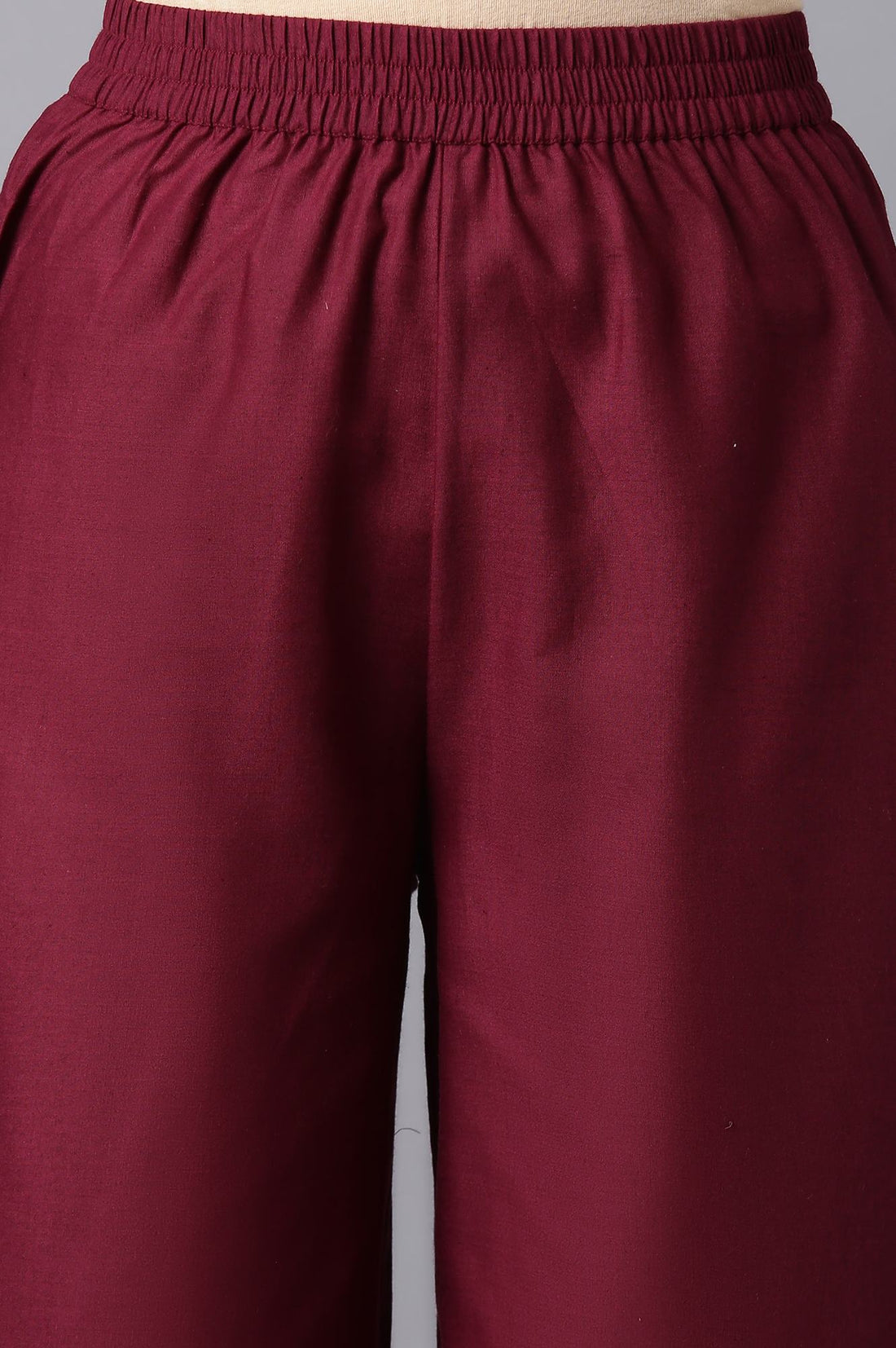 Aure Collection By Aurelia Pink Floral Printed kurta With Wine Palazzo