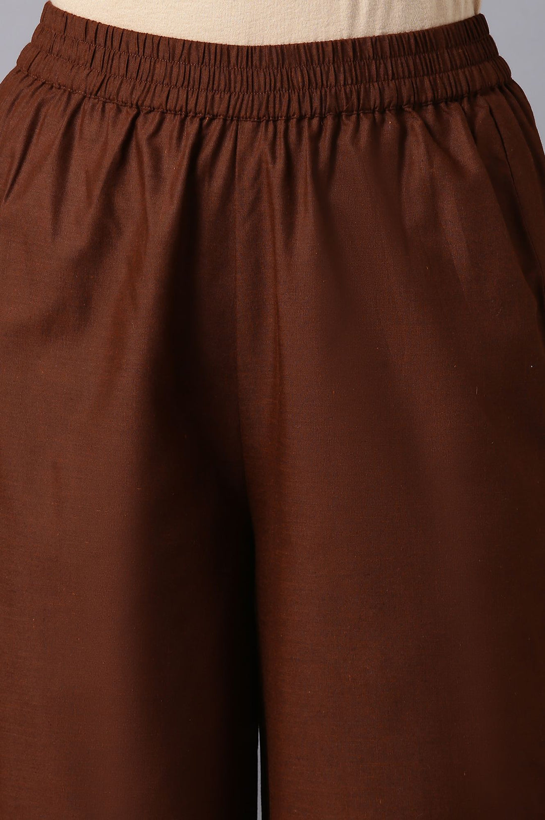 Aure Collection By Aurelia Orange Floral Printed kurta With Brown Palazzo