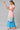 Peach Printed kurta With Blue Palazzos