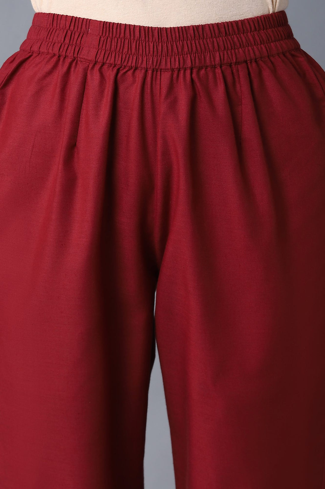 Aure Collection By Aurelia Peach Floral Print kurta With Off-White Trousers