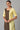 Yellow And Brown Colour Block kurta With Straight Palazzo