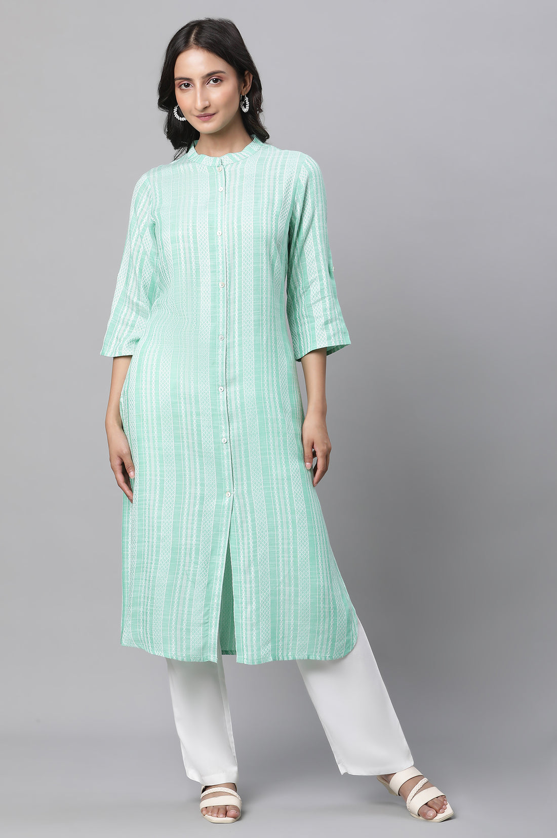 Blue Abstract Printed Kurta