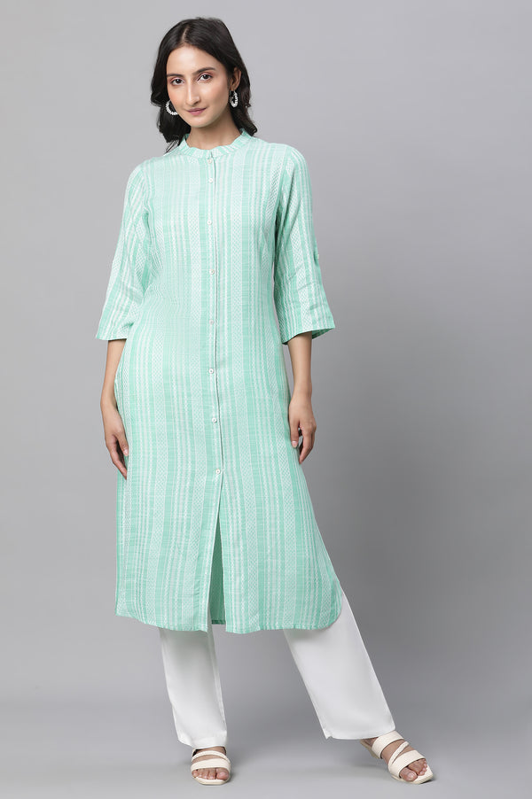 Blue Abstract Printed Kurta