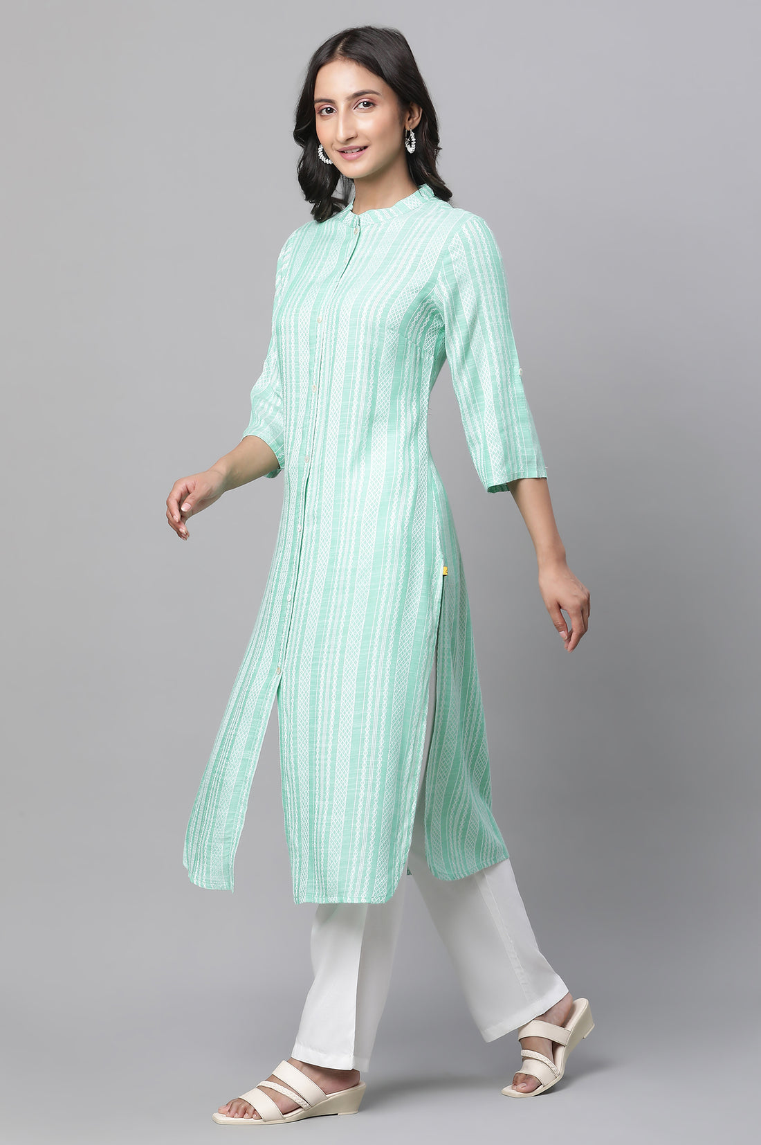 Blue Abstract Printed Kurta