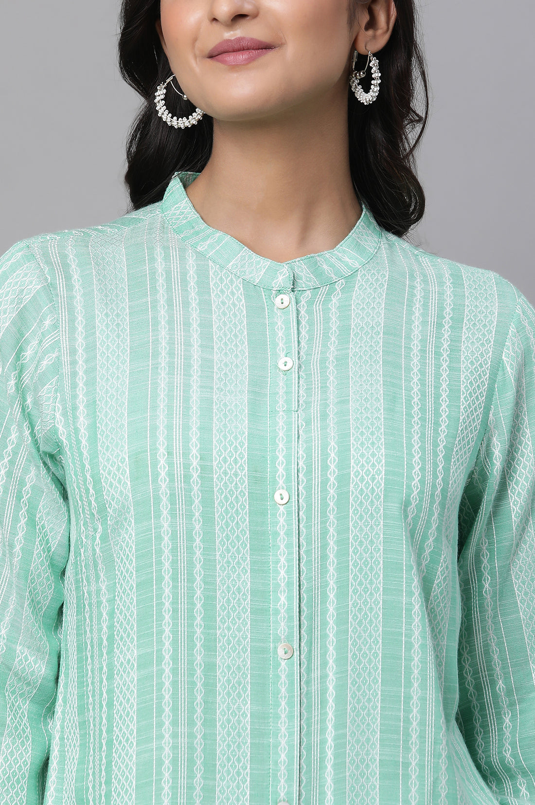 Blue Abstract Printed Kurta