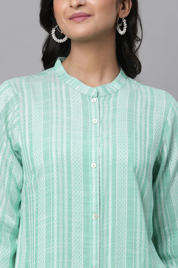 Blue Abstract Printed Kurta