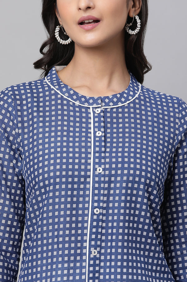 Multi-coloured Sleeveless Casual Kurta