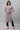 White &amp; Magenta Check Printed Casual Kurta
