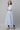 White Flared Kurta with Blue Floral Print