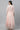 Peach Printed Long Flared Dress