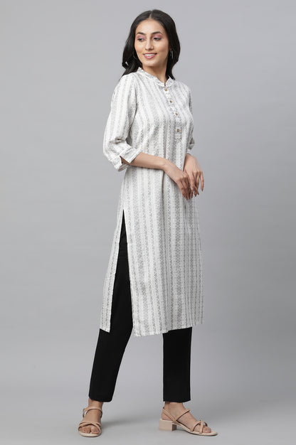 Steel Grey Dobby Kurta