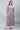 Purple Floral Printed Flared Dress