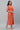 Orange Floral Printed Gathered Dress