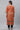 Orange Foil Printed Festive Kurta