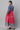 Red Yoke Foil Printed Festive Kurta