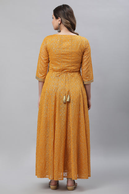 Yellow Kalidar Ethnic Long Kurta