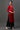 Red Metallic Embroidered Ethnic Kurta