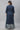 Blue Ikat Foil Printed Embellished Kurta
