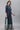 Blue Ikat Foil Printed Embellished Kurta
