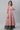 Pink Printed Flared Festive Kurta