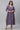 Purple Floral Printed Flared Kurta