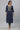 Blue Thread Embroidered Seer Sucker Kurta
