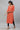 Orange Sweetheart Neck Printed Kurta