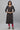 Black Sweetheart Neck Printed Kurta