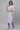 White &amp; Purple Floral Printed Kurta