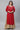 Red Textured Rayon Embroidered Kurta